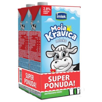 Mleko Kravica Imlek 2,8% mm 1 L+1 l