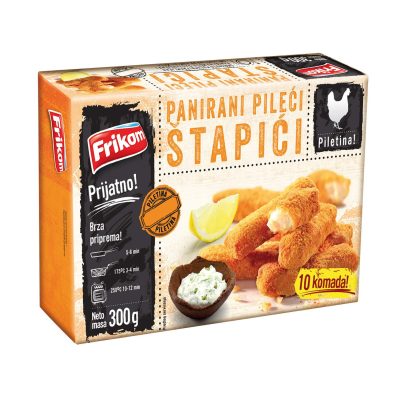 SMRZNUTI PANIRANI PILEĆI ŠTAPIĆI FRIKOM 300G