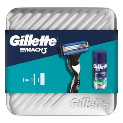Gillete Giftset Mach3+gel+bag