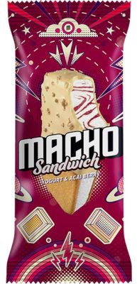 SLADOLED SENDVIČ MACHO YOGURT&A.BERRY FRIKOM 129ML