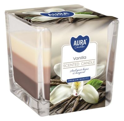 Aura trobojna sveća vanila 1/1