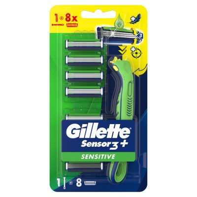 Gillette Sensor 3 SENSTITIVE drška+8 dop