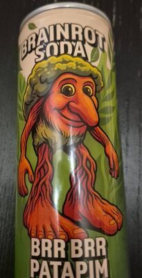 Brainrot Soda, gazirano piće kruška-kivi, Brr Brr Patapim, 250ml