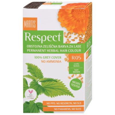 Respect boja za kosu R05 svetlo smeđa