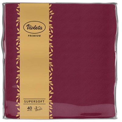 SALVETE 2SL PREMIUM BORDO 38X38 VIOLETA 40/1