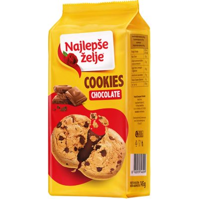 KEKS COOKIES ČOKOLADA NAJLEPŠE ŽELJE 145G