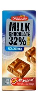 ČOKOLADA MLEČNA 32% KAKAO POBEDA 100G