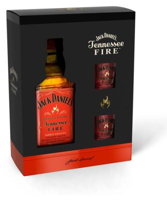 Jack Daniels Fire 0,7 L+2 Case