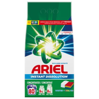 DETERDŽENT ZA VEŠ WHITE&COLOR 80PR ARIEL 6KG