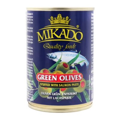 MASLINE ZELENE PUNJENE PASTOM OD LOSOSA 280G MIKADO