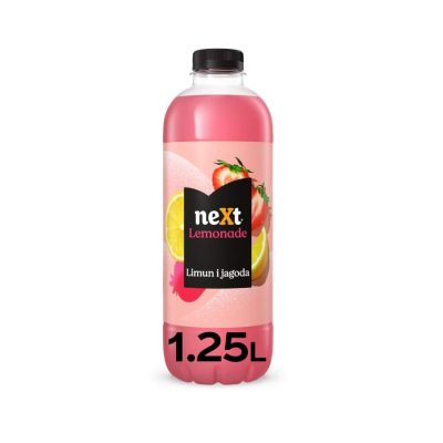 VOĆNI NAPITAK NEXT LEMONADE LIMUN JAGODA 1,25L PET