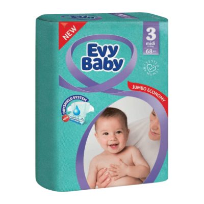 PELENE EVY BABY JUMBO MIDI 3 5-9KG 68 KOM