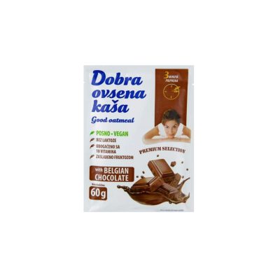 KAŠA OVSENA BELGIJSKA KREMASTA ČOKOLADA DOBRA 60G