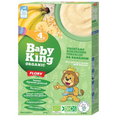 Baby King ORGANIC cerea. sa bananom 200g