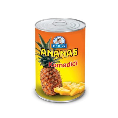 KOMPOT ANANAS KOCKA BARBA 340G