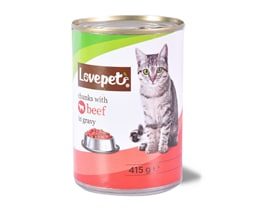 Hrana za macke goved.lim Love Pet 415g
