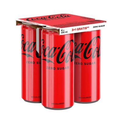 COCA-COLA ZERO 4X0,33L 3+1 GRATIS