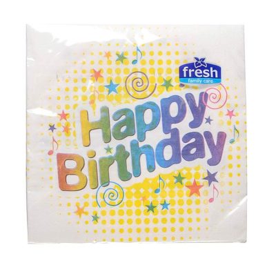 Salvete FRESH 33/20 3sl dekor Happy Birthday 22