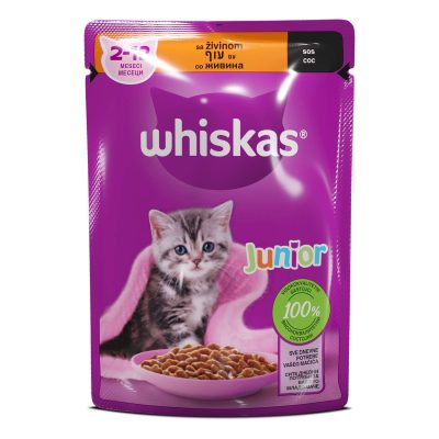 HRANA ZA MAČKE IZBOR ŽIVINE JUNIOR WHISKAS 85G