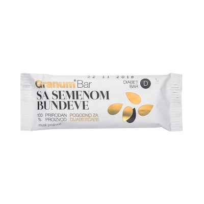 Bar bez Glutena sa Semenom Bundeve Granum 30 g