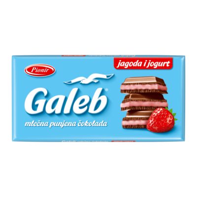 ČOKOLADA MLEČNA JAGODA I JOGURT PIONIR 100G